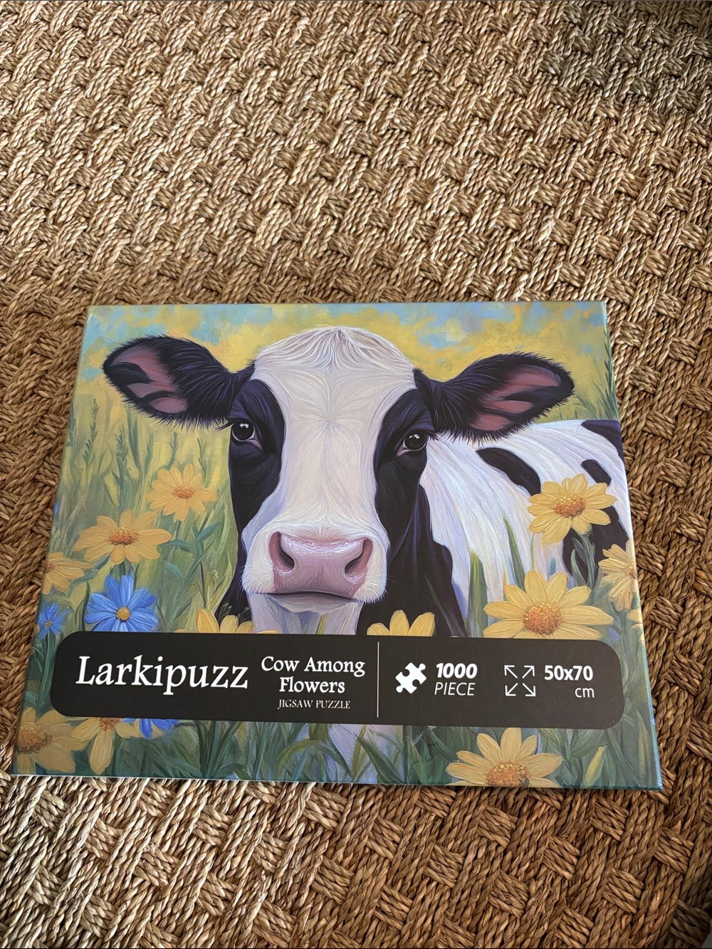Cow Among Flowers 1000 piece jigsaw puzzle